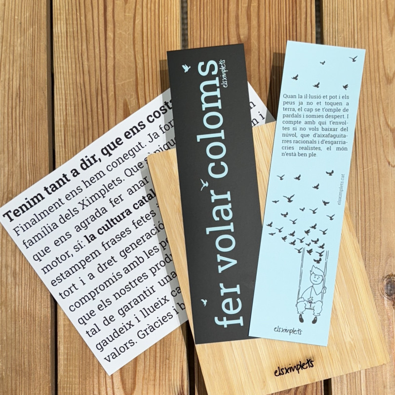 Fer volar coloms - Punt de llibre | Els Ximplets
