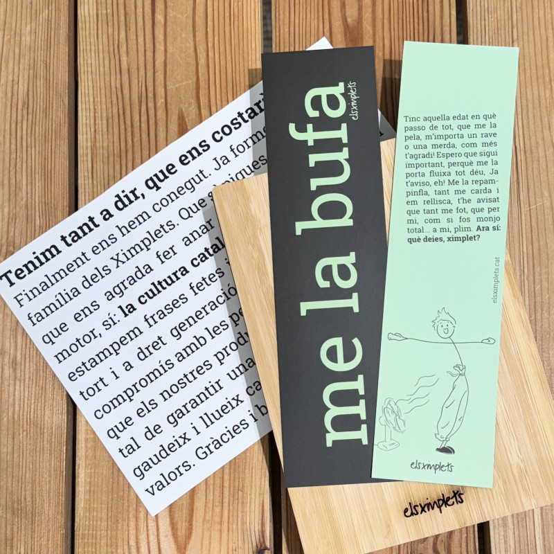 Me la bufa - Punt de llibre | Els Ximplets
